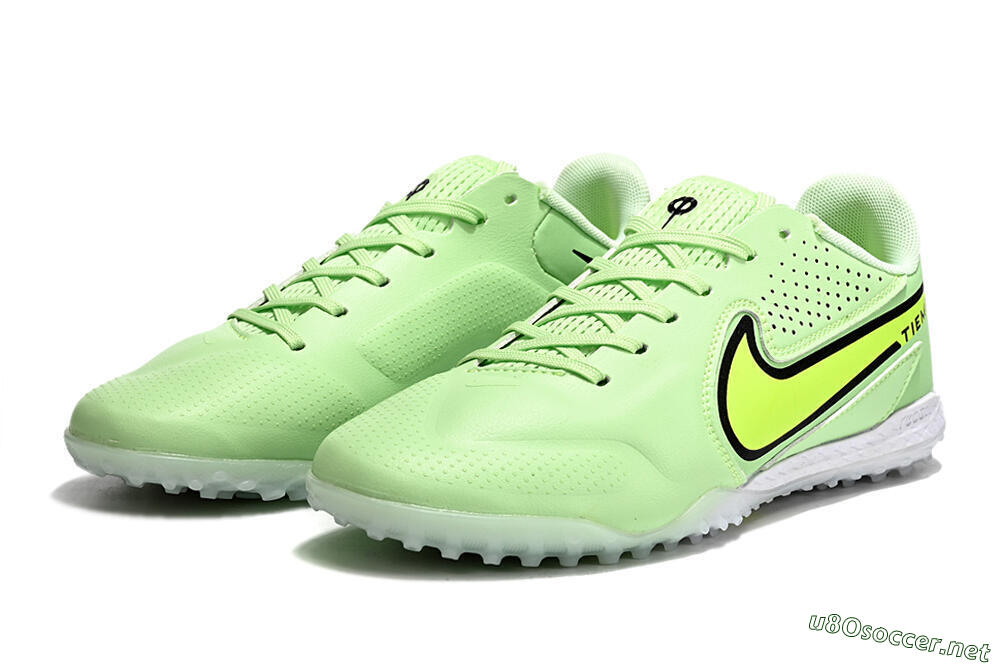 Men's Nike Tiempo Legend 9 TF Football Shoes - Green/Yellow/Black 9