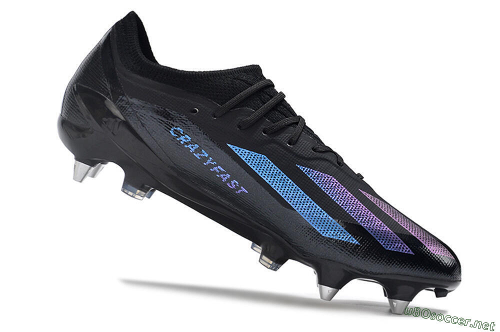 Men's Adidas X Crazyfast.1 SG Football Boots - Black/Purple 4
