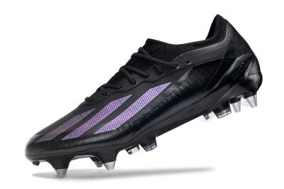 Men's Adidas X Crazyfast.1 SG Football Boots - Black/Purple