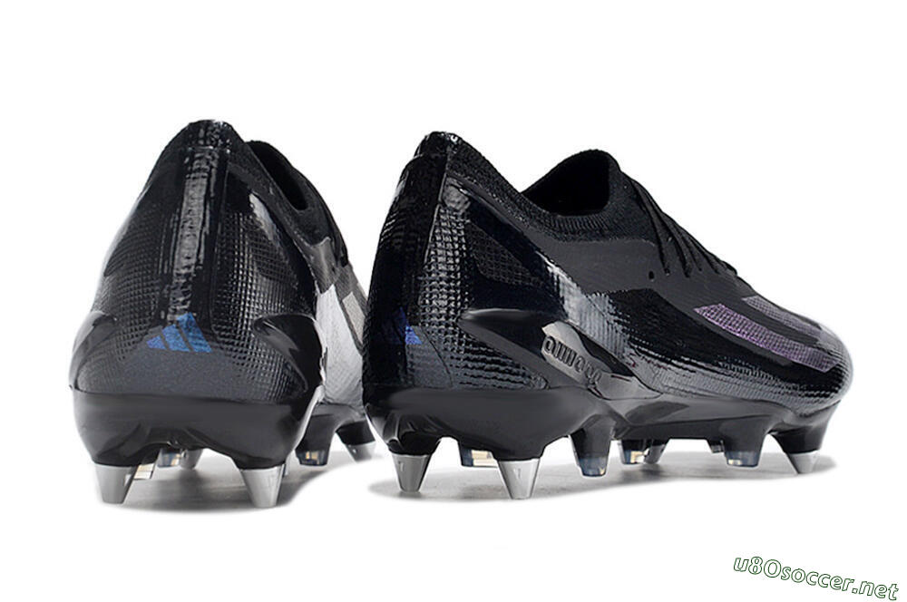 Men's Adidas X Crazyfast.1 SG Football Boots - Black/Purple 6