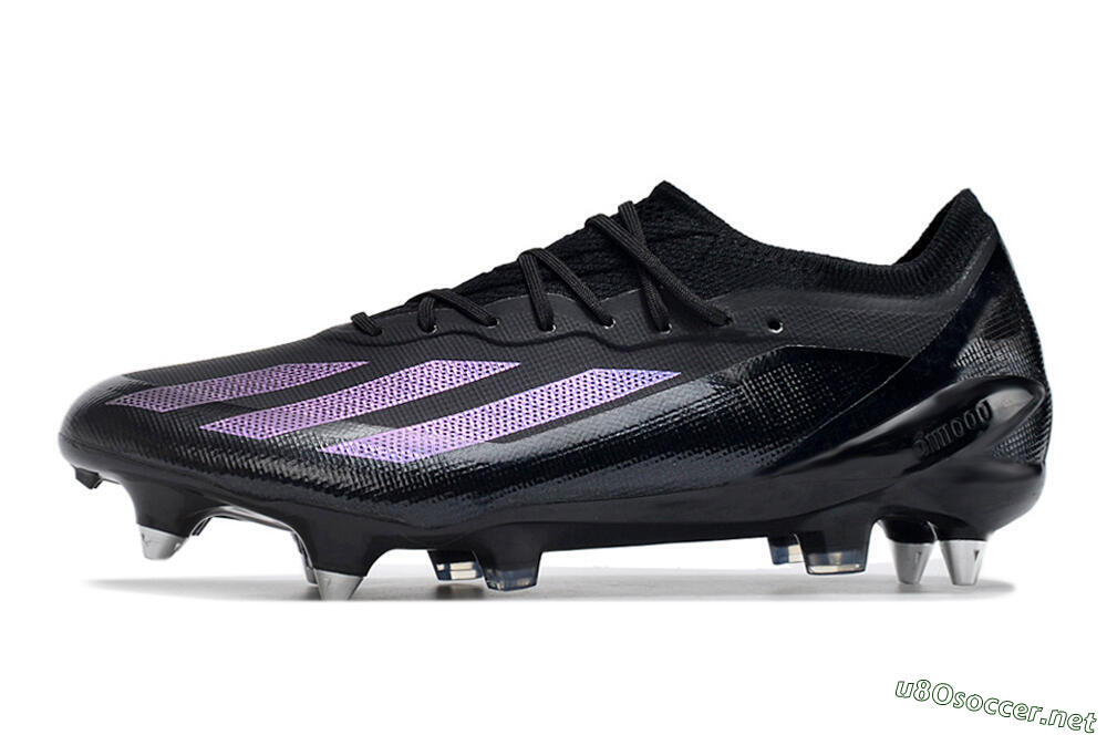 Men's Adidas X Crazyfast.1 SG Football Boots - Black/Purple 0