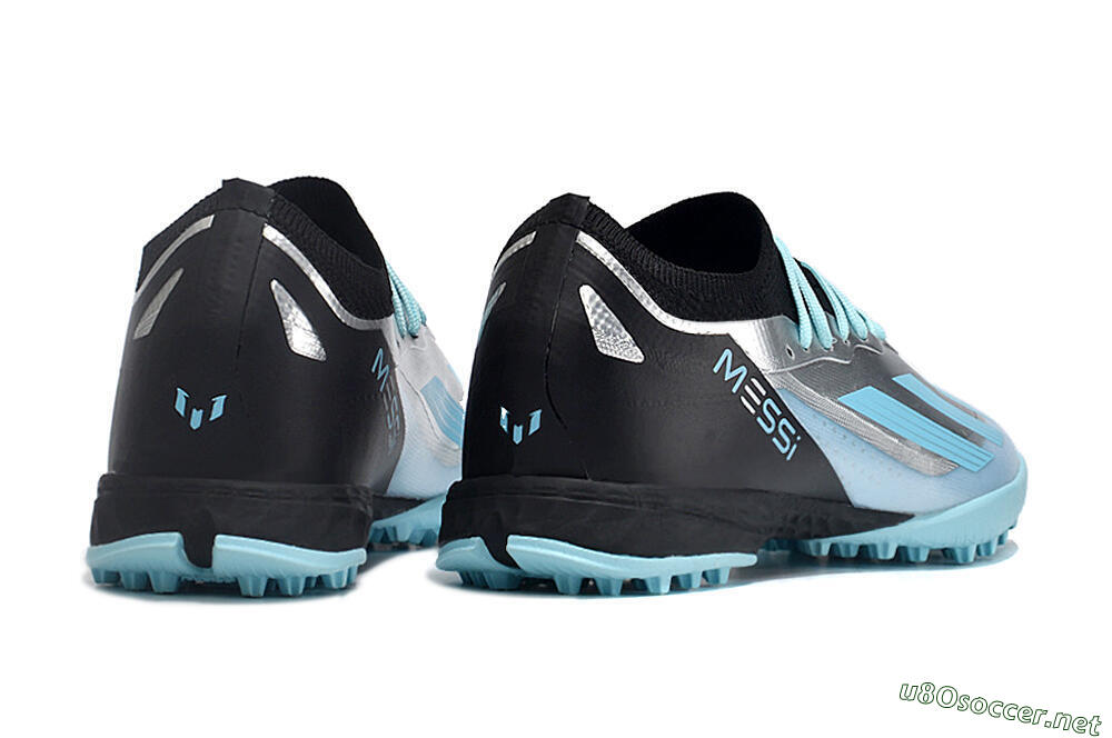 Men's Adidas X Crazyfast.1 TF Football Shoes - Blue/Silver/Black 6