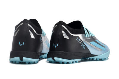 Men's Adidas X Crazyfast.1 TF Football Shoes - Blue/Silver/Black