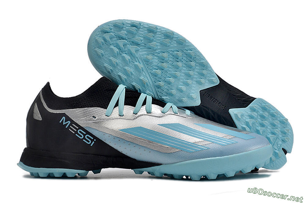 Men's Adidas X Crazyfast.1 TF Football Shoes - Blue/Silver/Black 2