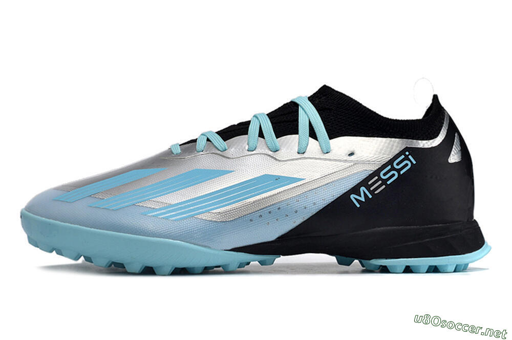 Men's Adidas X Crazyfast.1 TF Football Shoes - Blue/Silver/Black 0