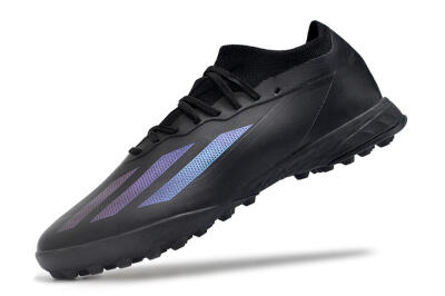 Men's Adidas X Crazyfast.1 TF Football Shoes - Black/Purple