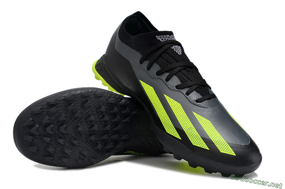 Men's Adidas X Crazyfast.1 TF Football Shoes - Black/Yellow 3
