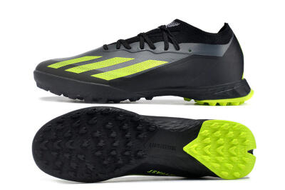 Men's Adidas X Crazyfast.1 TF Football Shoes - Black/Yellow