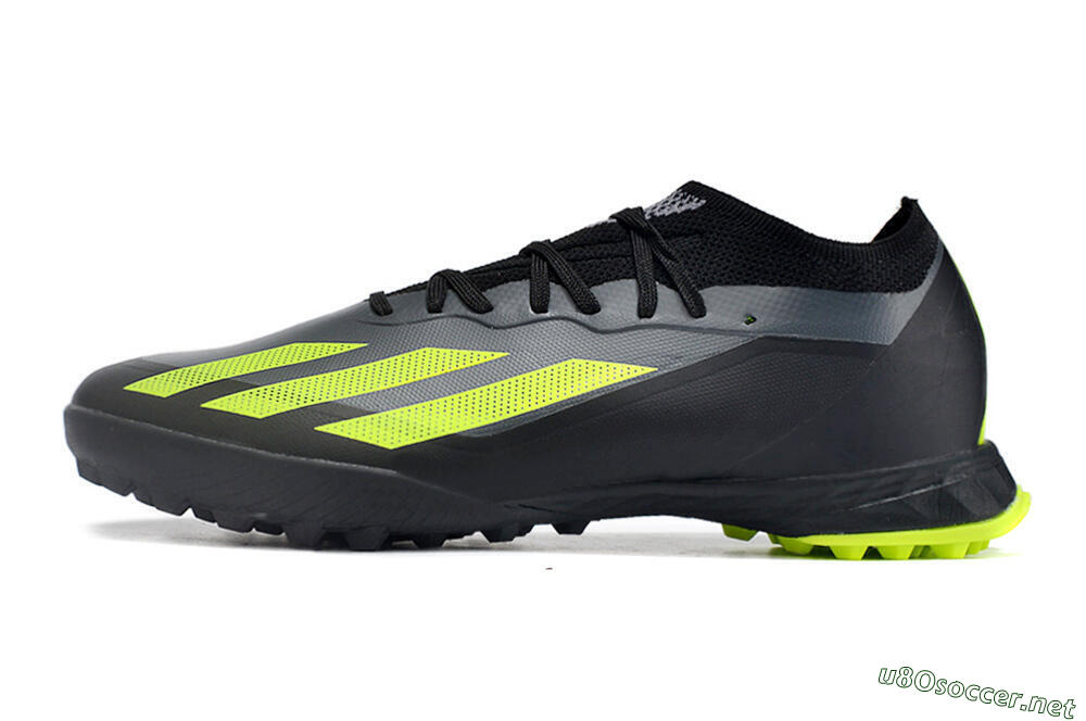 Men's Adidas X Crazyfast.1 TF Football Shoes - Black/Yellow 0