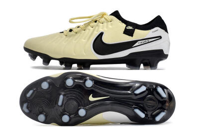 Men's NikeTiempo Legend 10 Elite FG Football Boots - Yellow/Black/White