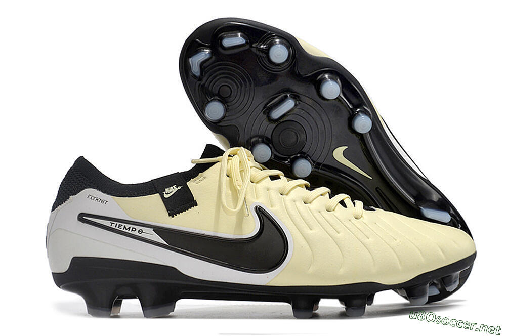 Men's NikeTiempo Legend 10 Elite FG Football Boots - Yellow/Black/White 2