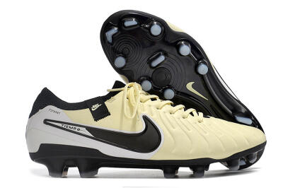 Men's NikeTiempo Legend 10 Elite FG Football Boots - Yellow/Black/White