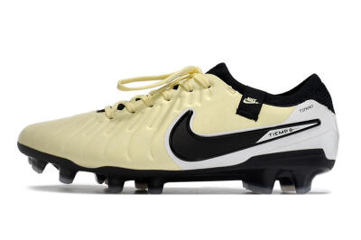 Men's NikeTiempo Legend 10 Elite FG Football Boots - Yellow/Black/White