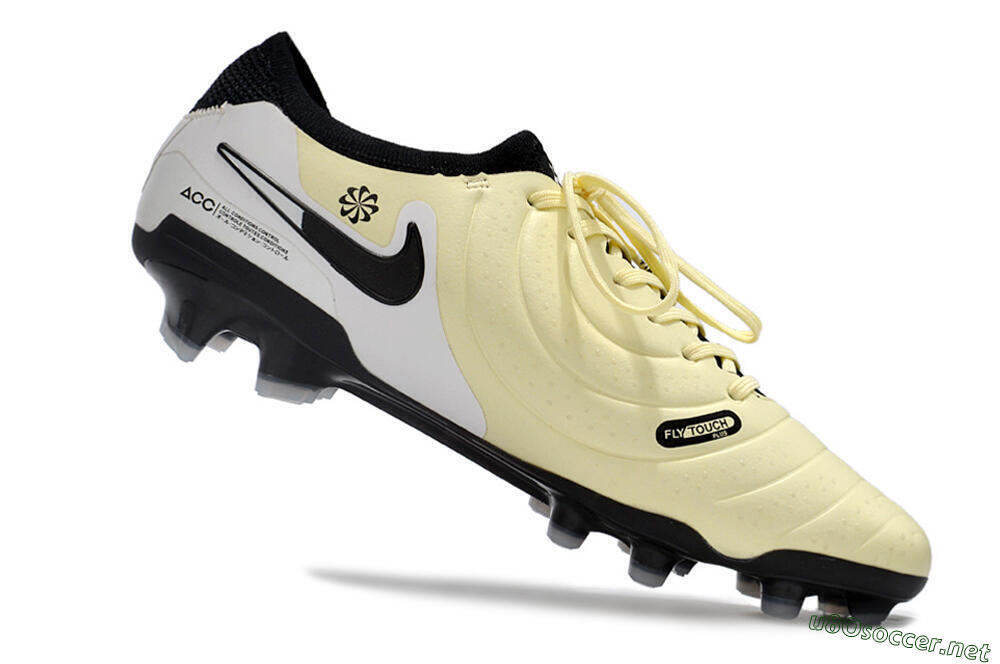 Men's NikeTiempo Legend 10 Elite FG Football Boots - Yellow/Black/White 4