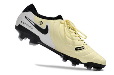 Men's NikeTiempo Legend 10 Elite FG Football Boots - Yellow/Black/White
