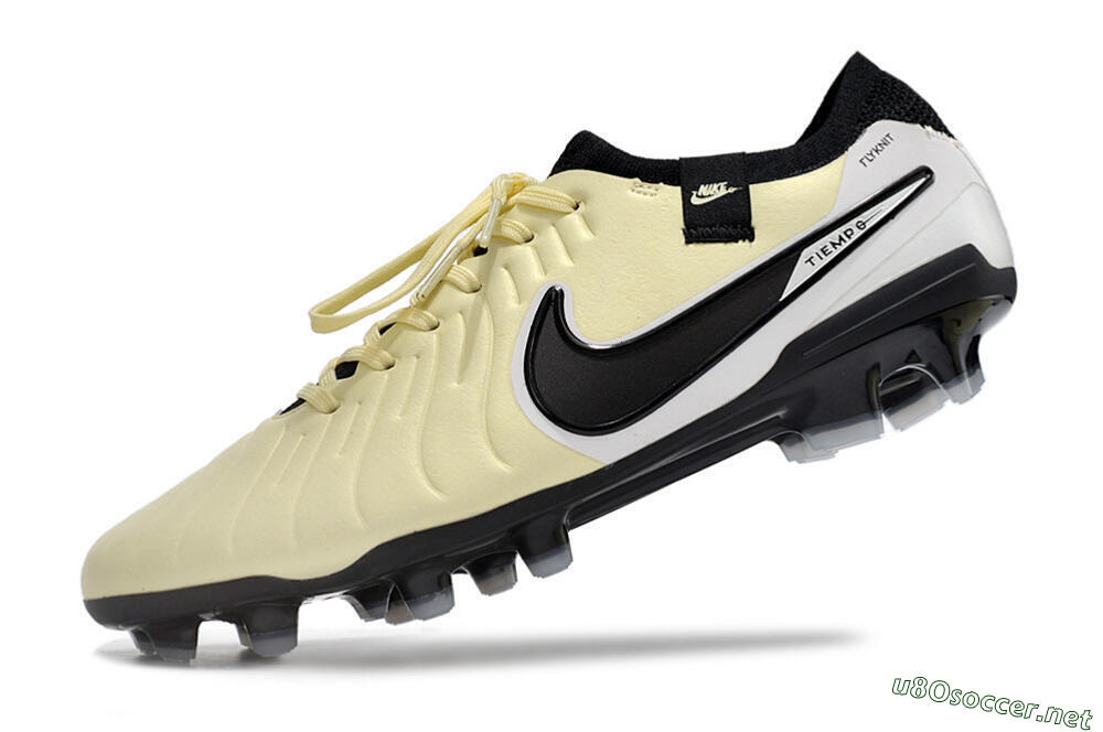 Men's NikeTiempo Legend 10 Elite FG Football Boots - Yellow/Black/White 5
