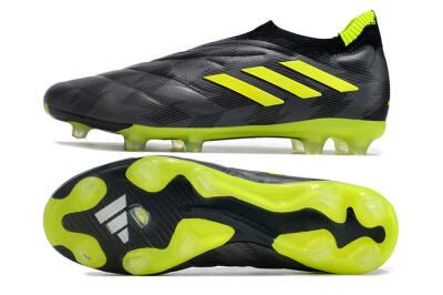 Men's Adidas Copa Pure+ FG Football Boots - Black/Green