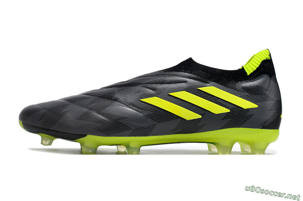 Men's Adidas Copa Pure+ FG Football Boots - Black/Green 0