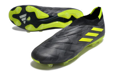 Men's Adidas Copa Pure+ FG Football Boots - Black/Green