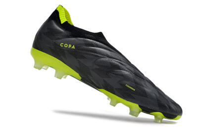 Men's Adidas Copa Pure+ FG Football Boots - Black/Green