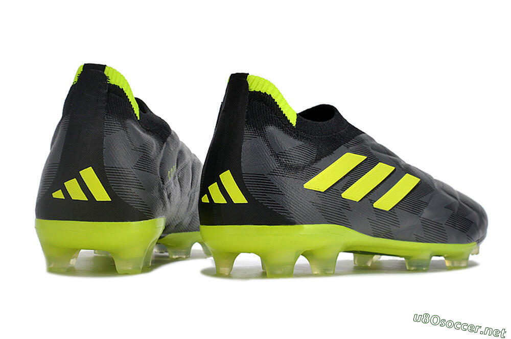 Men's Adidas Copa Pure+ FG Football Boots - Black/Green 6