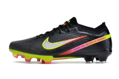 Unisex Nike Air Zoom Mercurial Vapor 15 Elite FG Football Boots - Black/Silver/Green/Red