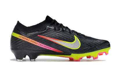 Unisex Nike Air Zoom Mercurial Vapor 15 Elite FG Football Boots - Black/Silver/Green/Red