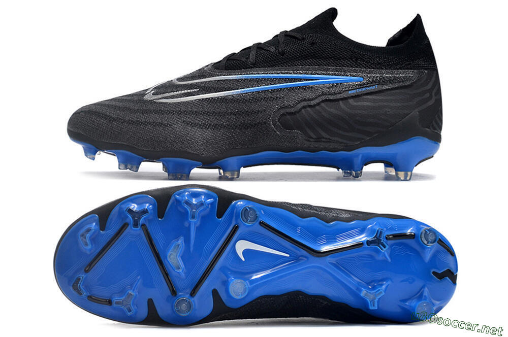 Men's Nike Phantom GX Elite FG Football Boots - Black/Grey/Blue 1