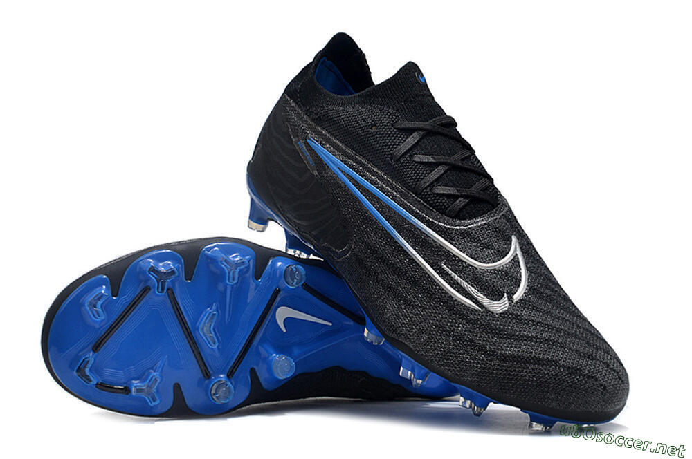 Men's Nike Phantom GX Elite FG Football Boots - Black/Grey/Blue 3