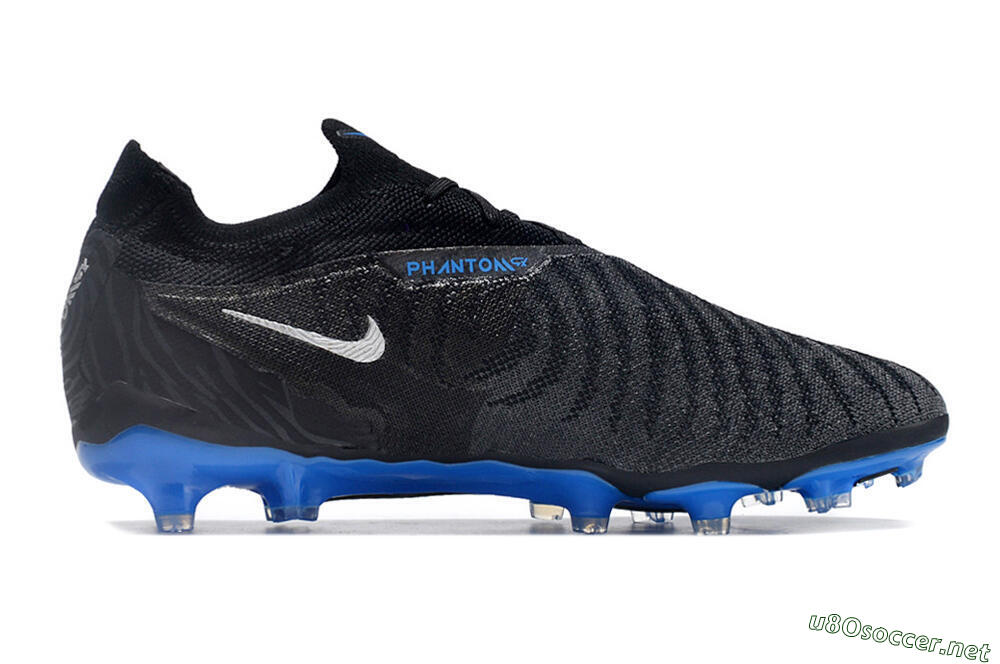 Men's Nike Phantom GX Elite FG Football Boots - Black/Grey/Blue 7