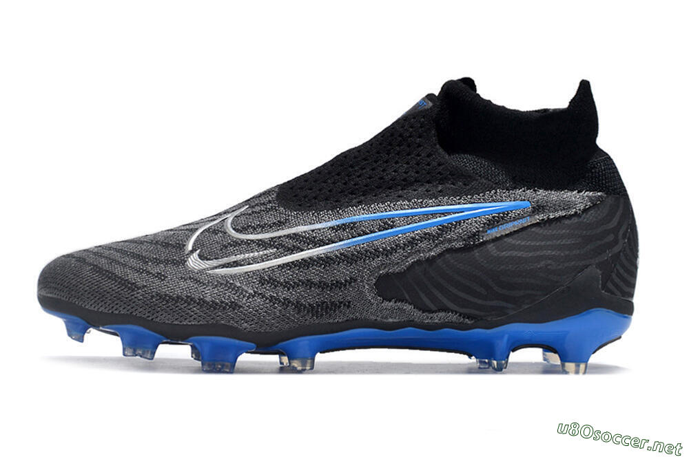 Men's Nike Phantom GX Elite DF Link FG Football Boots - Grey/Black/Blue 0