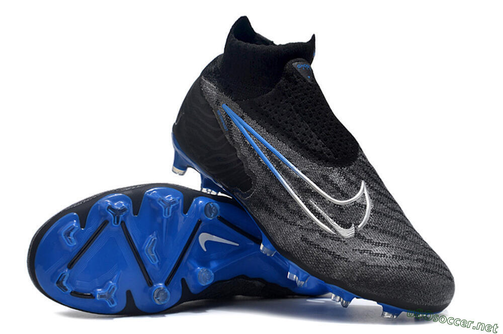 Men's Nike Phantom GX Elite DF Link FG Football Boots - Grey/Black/Blue 3