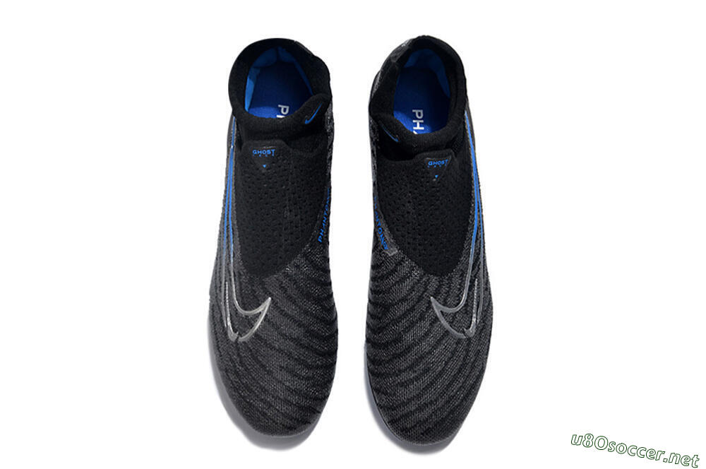 Men's Nike Phantom GX Elite DF Link FG Football Boots - Grey/Black/Blue 4