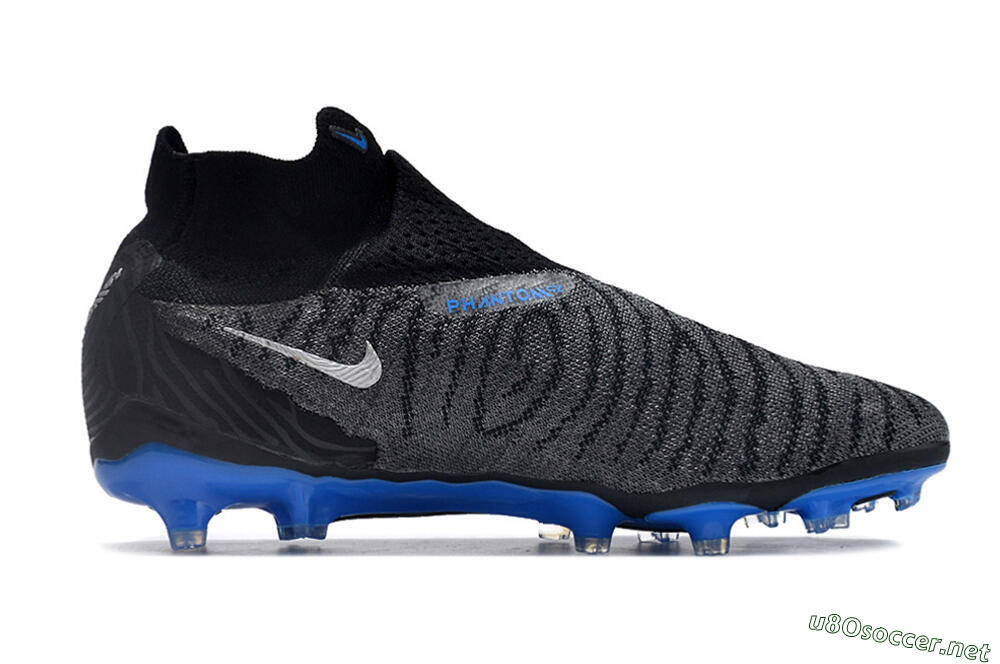 Men's Nike Phantom GX Elite DF Link FG Football Boots - Grey/Black/Blue 7
