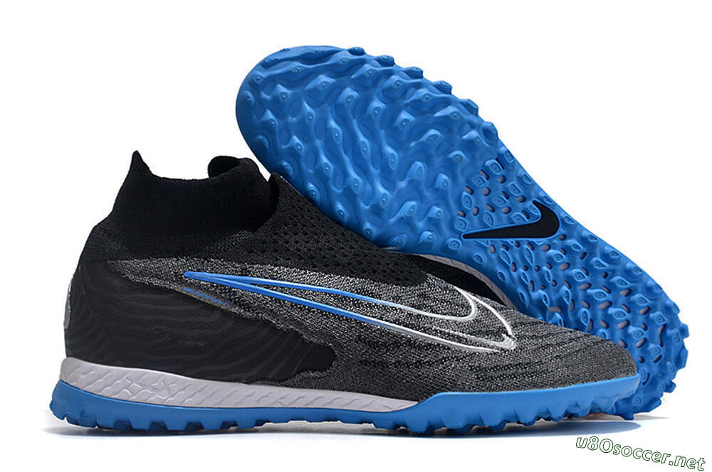 Unisex Nike Phantom GX Elite DF Link TF Football Shoes - Black/Blue/White 2