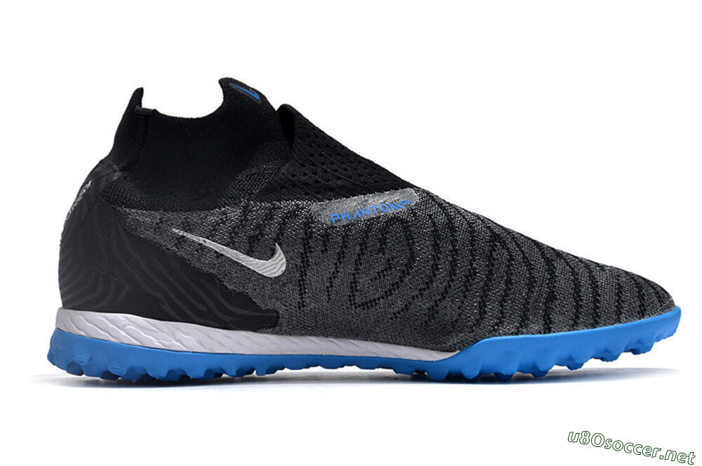 Unisex Nike Phantom GX Elite DF Link TF Football Shoes - Black/Blue/White 7