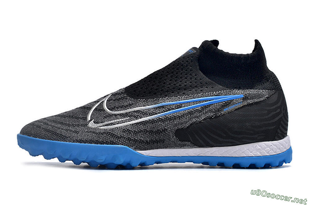 Unisex Nike Phantom GX Elite DF Link TF Football Shoes - Black/Blue/White 0