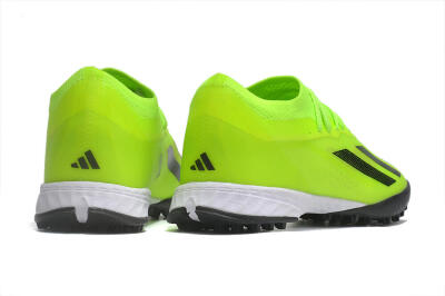 Men's Adidas X Crazyfast.1 TF Football Shoes - Green/Black/White