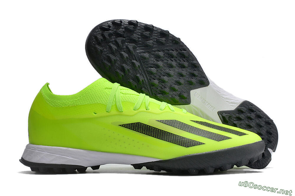 Men's Adidas X Crazyfast.1 TF Football Shoes - Green/Black/White 2