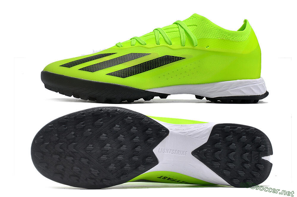 Men's Adidas X Crazyfast.1 TF Football Shoes - Green/Black/White 1