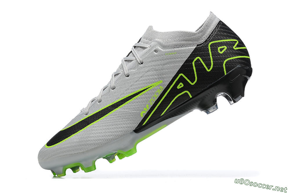 Men's Nike Air Zoom Mercurial Vapor 15 Elite FG Football Boots - White/Black/Green 7