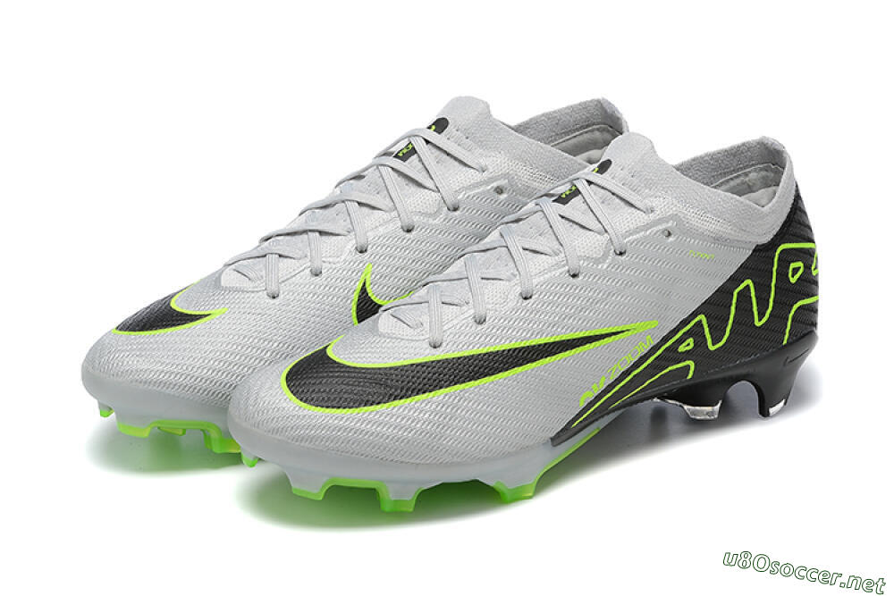 Men's Nike Air Zoom Mercurial Vapor 15 Elite FG Football Boots - White/Black/Green 9
