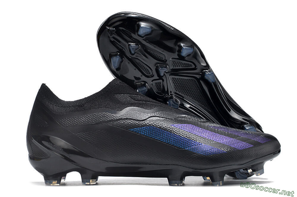 Men's Adidas X Crazyfast.1 FG Football Boots - Black/Blue 2