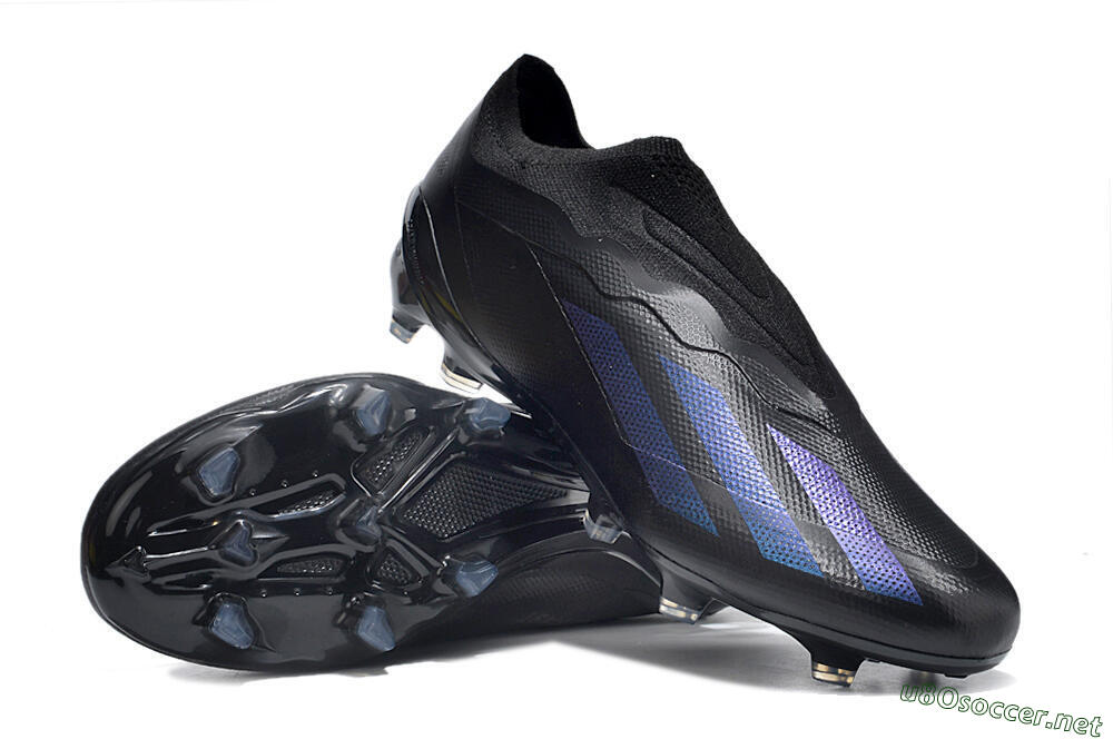 Men's Adidas X Crazyfast.1 FG Football Boots - Black/Blue 3