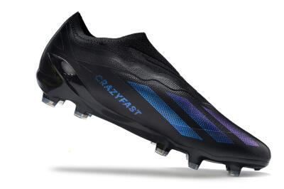 Men's Adidas X Crazyfast.1 FG Football Boots - Black/Blue
