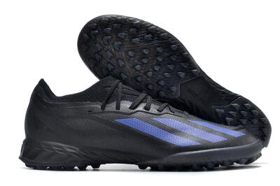 Men's Adidas X Crazyfast.1 TF Football Shoes - Black/Blue