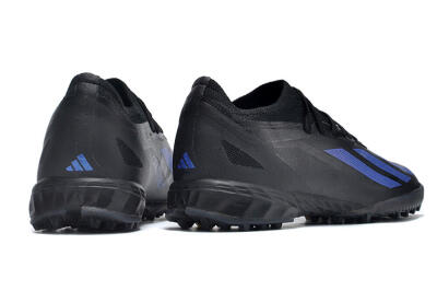 Men's Adidas X Crazyfast.1 TF Football Shoes - Black/Blue