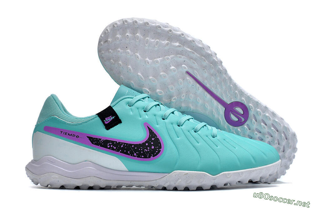 Men's Nike Tiempo Legend 10 Academy TF Football Shoes - Blue/Purple/White 2