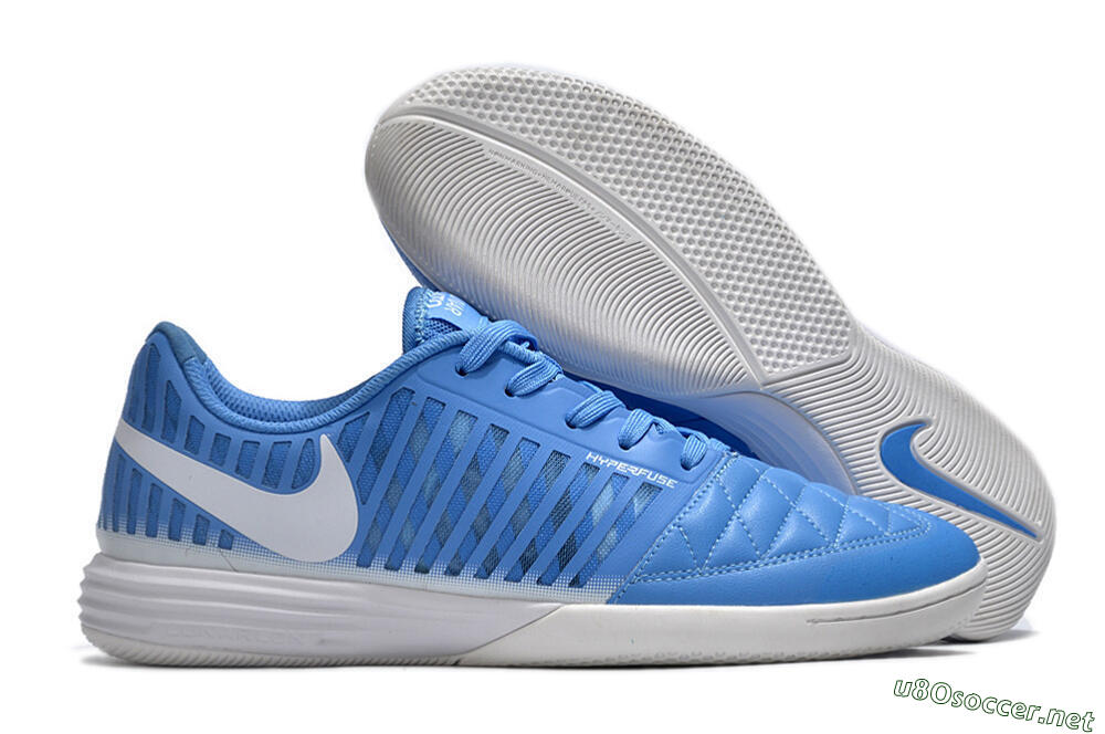 Men's Nike Lunar Gato 2 IC Football Shoes - Blue/White 2