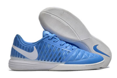 Men's Nike Lunar Gato 2 IC Football Shoes - Blue/White